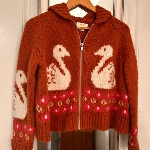 Maeve by Anthropologie swan zipper